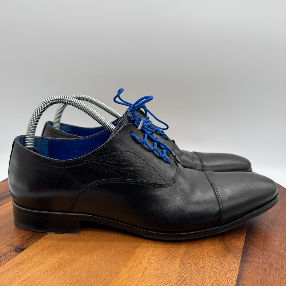 Shoepassion Shoes Mens US 11 UK 10 Black Leather Oxfords Brogues Cap Toe Dress